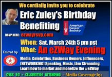Eric Zuley`s Birthday Benefiting – March 24th www.ezwaycares.com