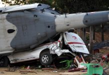 13 killed in helicopter crash after Mexican quake