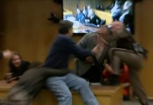 Larry Nassar: Father lunges at disgraced US doctor
