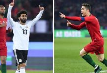 Watch: Liverpool star Mohamed Salah scores for Egypt… before Cristiano Ronaldo spoils the party