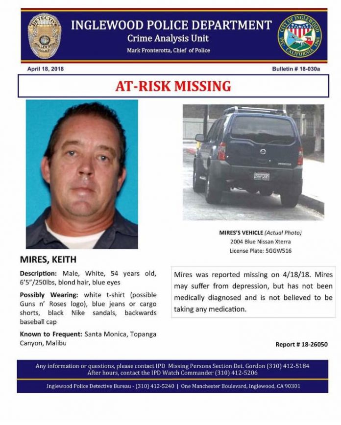 MISSING PERSONS: Keith Mires #Inglewood