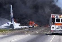 Savannah plane crash: Five dead in Georgia as military plane comes down