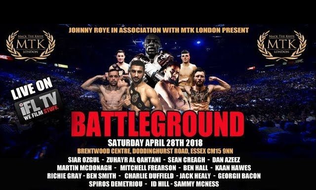 MTK LONDON PRESENTS …. *BATTLEGROUND* – LIVE PROFESSIONAL BOXING FROM BRENTWOOD, ESSEX
