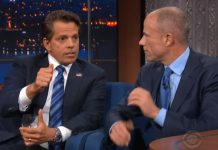 Anthony Scaramucci and Michael Avenatti promote new show on The Late Show with Stephen Colbert
