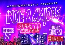 Indie 2 Majors ~ September 27th brought to us by Hometown Hustle Ent and 3EMs Promotions #at Bullfrog BarandGrill