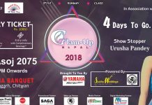 Glam-Up Nepal 2018 ft Show Stopper: Urusha pandey, International Ambassador of Soul Central Magazine(UK)