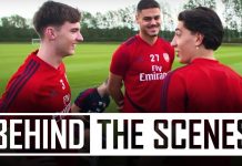 Kieran Tierney’s first Arsenal training session