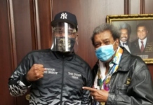 Don King congratulates Trevor Bryan on his WBA Heavyweight Victory